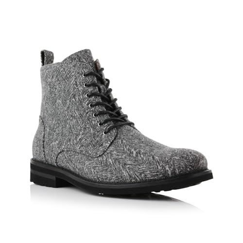 Image of Polar Fox Men's Ankle Dress Boots | Lace-up Casual Fashion Boot Collection | Cap Toe & Plain Toe Styles |