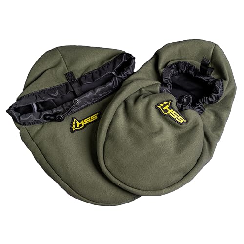 Hunter Safety System Boot Muff: Essential Cold Weather Gear for Hunting or Fishing - Polar Fleece Feet Warmer with Zippered Pockets and Heel Strap - Top Hunting Accessories for Comfort & Protection
