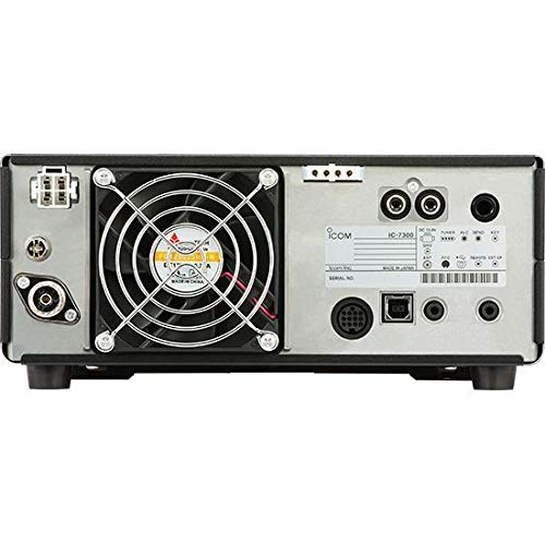 Icom IC-7300 100W HF/50MHz SDR Amateur Radio Transceiver Bundle With SM-30 Desktop Microphone, SP-38 Matching External Speaker and Intellitron PS-2140A-MBL 40A Linear Power Supply