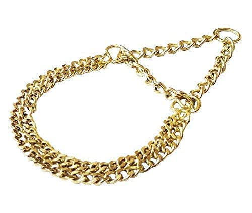 PSK PET MART Dog Show Choke Chain 2 Layer, Dog Choke Chain Martingale Collar -24 Inch Collar (Golden) (2 Layer Chain) (B09PK69BYY) Amazon Price History, Amazon Price Tracker