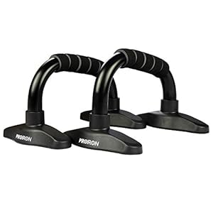 PROIRON Push Up Bar Stands, Push Up Handles with Non slip Foam Grip for Chest Press, Home Gym Fitness Exercise, Strength Training (1 pair Black)