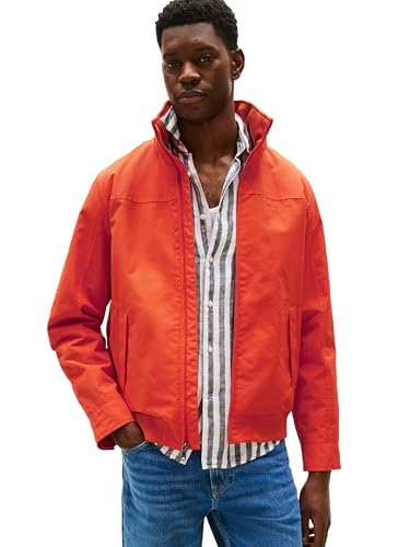 Tommy Hilfiger Men's Lightweight Waterproof Regatta Jacket, Brilliant Orange X-Large