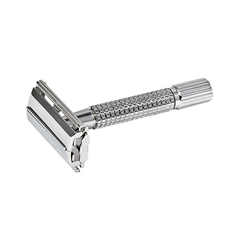 Colonel Conk 929 Double Edge Safety Razor - Butterfly, Chrome Shaving Supplies China