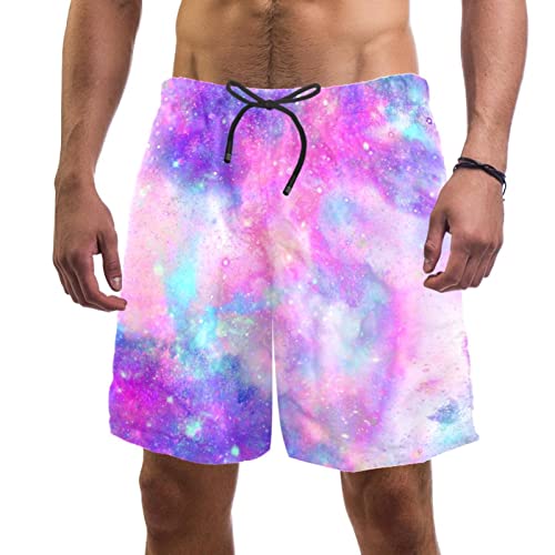 Maillots de bain pour hommes JDEZ galaxie pourpre au séchage rapide pour le surf