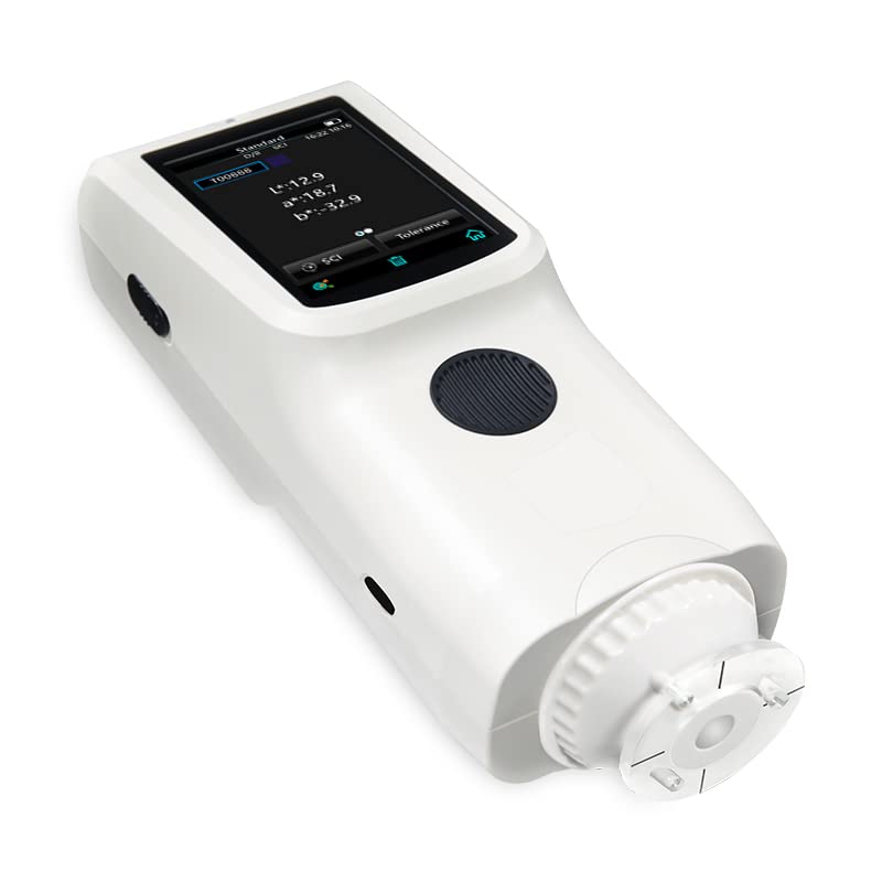 Paint Spectrocolorimeter Colorimeter Color Meter for Paint Plasic Printing with Aperture 8mm D/8 SCI Mode Double Row 24 Groups Wavelength Range 400 to 700nm