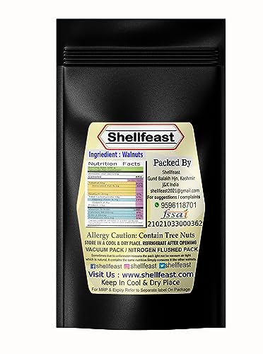 Image of Shellfeast Walnut Kernels Light Half, Kashmiri Walnut Kernels, Akhrot Giri (250, Grams)