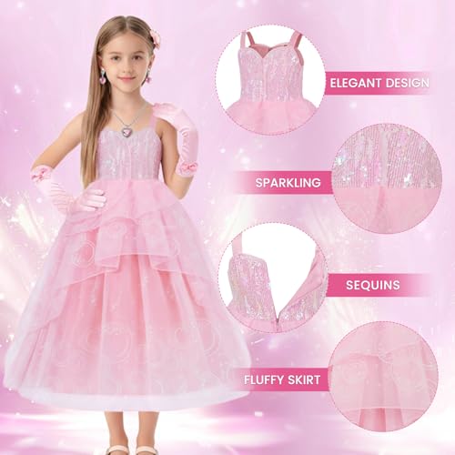Disfraz princesa rosa para niñas 11-12 años miniatura 6