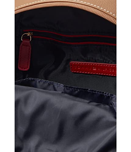 Tommy Hilfiger Adrienne II Small Dome Backpack Pebble PVC Basket Brown One Size3