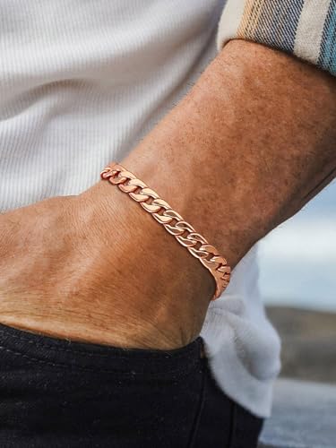 U7 Link Chain Bracelet for Men Stainless Steel, Cuban Link/Figaro Chain/Rope Chain/Heart Bracelets, 3mm/5mm/7mm/9mmm/12mm Width, Chain Wrist Bracelet for Men Women, 8"/8.3"/8.5" Length2