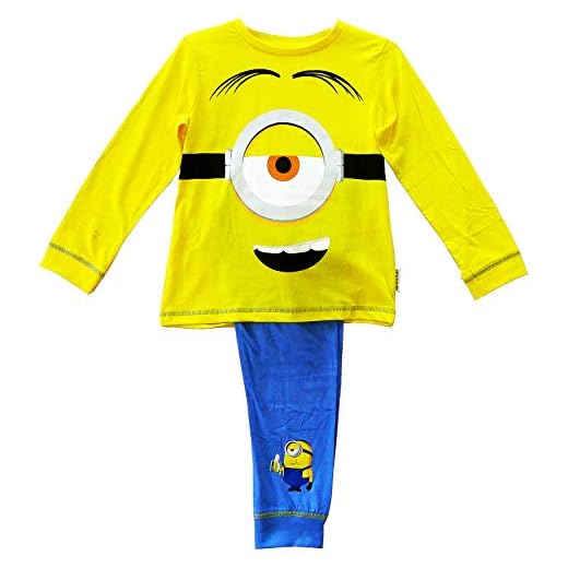 Pojkar officiella Dumma mig Minions ny kostym pyjamas storlekar från 2 till 8 år