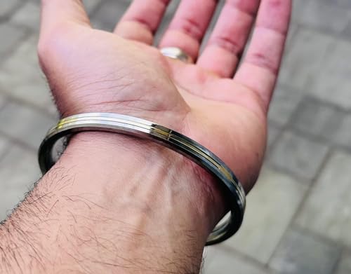 Brass Line 6MM Stainless Steel Sikh Kada For Women And Men Punjabi Bracelet Indian Accessory Sikh Wrist Band Punjabi Kara For Women and Men 60Grams4