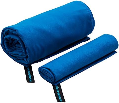 Micro Miracle XL - 2 Quick Dry Microfiber Towels, 60x30 in + 22x14 in, 13 Colors, Soft and Lightweight for Travel, Backpacking, Camping, RV, Beach and Gym/ Fast Dry, No Smell, Compact + Pouch