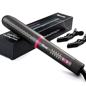 Hair Straightener and Curler 2 in 1, Tovve Curling Iron, Ionized Ceramic Tourmaline Styler for All Hairstyles, Air Flow Tech Curling Wand, Flat Iron for Hair, Black