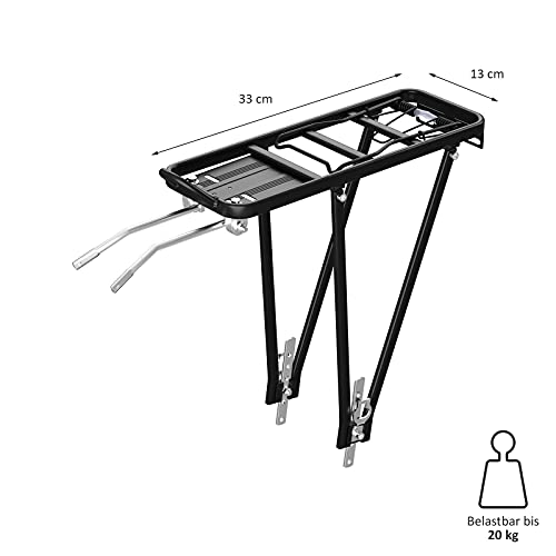 WELLGRO Portapacchi per bicicletta con patta a