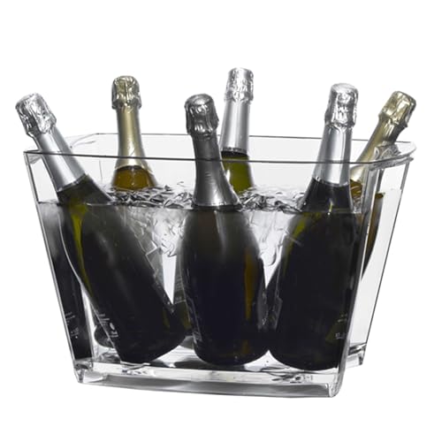 macfly Cubitera para Botellas - Enfriador de 6/7 Botellas de Vino, Cervezas, Champán y Refrescos, Cubitera Grande 6/7 Botellas, Champanera Grande, Cubitera y Enfriador Grande, 30x23x26 cm