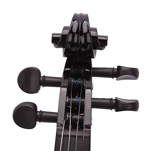 Doredo Violin 4/4 Full Size Kit, Beginner Violin for Adults, Young,Students,Complete Full Size Violin with Portable Case, Bow, Rosin, Black Violin