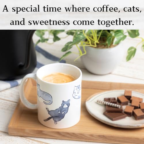 Taza de café Kawaii Nakayoshi gato 11.5 Fl oz miniatura 4