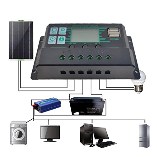 Image of CALANDIS 20-60A MPPT PWM Solar Panel Battery Regulator Charge Controller LCD Display 30A | Chargers & Inverters | Alternative & Solar Energy | Electrical & Solar