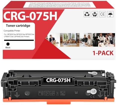 075H High Yield Black Toner Cartridge（6369C001） Replacement for C...