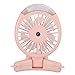 Cuifati Mini-Freisprechventilator, Kleiner tragbarer Befeuchtungsventilator, 3 Geschwindigkeiten und 2 Sprühmodi, mit bürstenlosem Motor, geräuscharm, leiser Betrieb(orange)