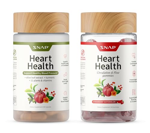 Snap Supplements Heart Health Bundle: CoQ10, Organic Beet Root, Hawthorn Berry, Turmeric & Odorless...