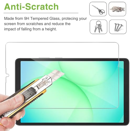 LKOOZO [2 Stück Schutzfolie für Samsung Galaxy Tab A11 / A9 8.7 Zoll Panzer Schutz Glas, HD Displayschutzfolie, Kratzfest