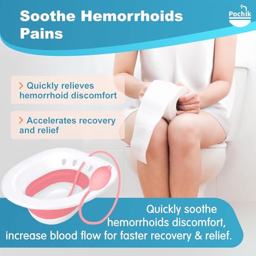 Image of Gadget Deals- sitz bath tub for fissure | sitz bath tub for adults | sitz bath tub for post delivery | sitz bath tub for piles |Fits All Toilet Seats-Postpartum Care, Hemorrhoids Inflammation Treatment- piles tub for hot water