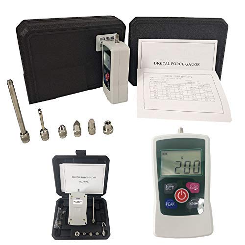 Digital Professional Push Pull Force Gauge with Max Load Value 200N 20Kg 45Lb 720Oz Load Division Value 0.1N 0.01kg 0.01Lb 1Oz