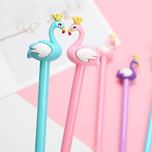 Bolígrafos Gel Animal Corona Cisne Flamenco 8Pcs miniatura 3