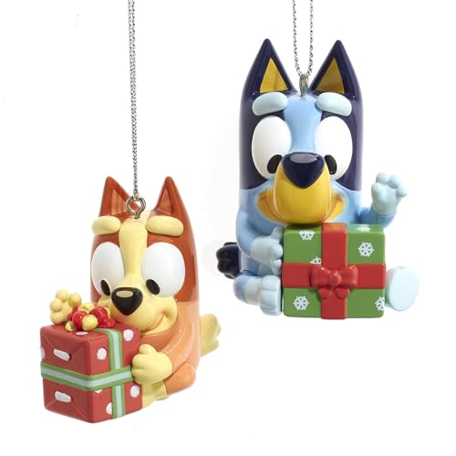 Bluey and Bingo Christmas Ornaments