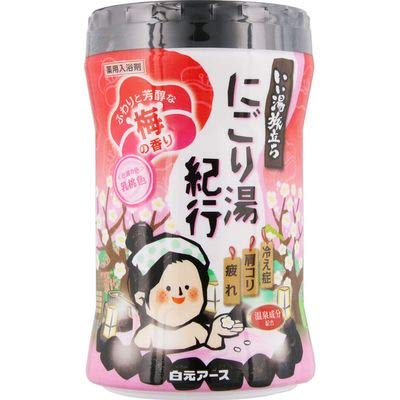 いい湯旅立ち　にごり炭酸湯 梅の香り Amazon | 白元アース 【医薬部外品】 いい湯旅立ち ボトル にごり湯