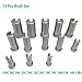 GHJJIIH Industrial Tools 22 PCS Keyway Broach Kit 4mm 5mm 6mm 8mm Broach Push Type 13pcs Bushs 5pcs Shim HSS for CNC Broaching Metalworking Cutting