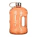 Geo Sports Bottles 1 Gallon BPA Free Reusable Leakproof Sports Water Bottle Jug with Handle Includes 48mm Stainless Steel Lid (Orange)