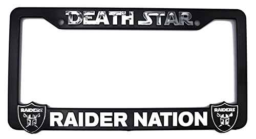 Holder for License Plate License Plate Holder for Deathstar for Raider Nation 3D Raised License Plate Frame Car License Plate Cover Mod-L07P-16