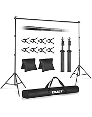 EMART Backdrop Stand Kit, 10x7ft (WxH) Adjustable Photo Backdrop Stands Kit for Parties with Carrying Bag, Photography Background Support Frame for Video Studio Photoshoot Banner Holder