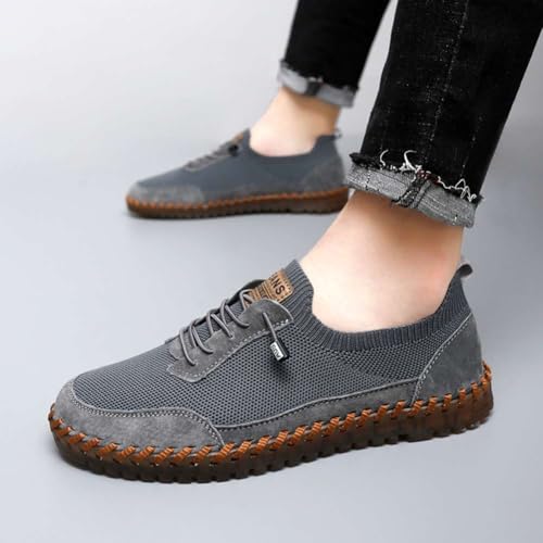 Image of Men's Genuine Leather Loafer Shoes Slip On Soft Walking Driving Shoes