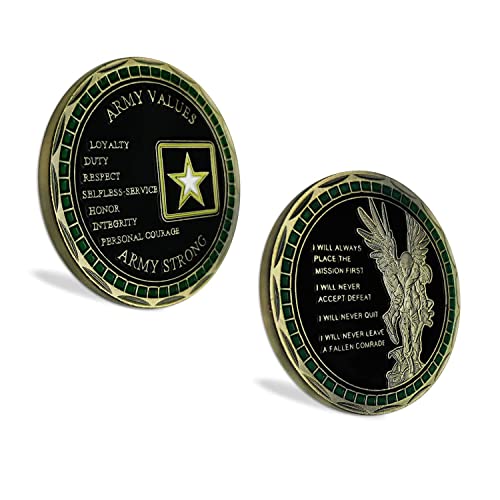 Glamtune United States Army Core Values Military Challenge Coin Soldier Creed Challenge Coin