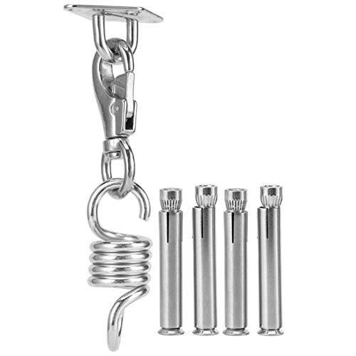 Fivela de balanço, gancho de fixação de assento suspenso, a mola suporta 300 kg, confortável e suave