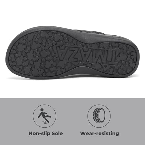 Image of Womens Platform Arch Support Flip Flops | Summer Wedge orthotic Slide Sandals footbed Thong Sandals for Pool Beach