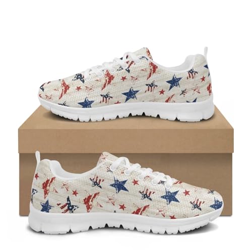 Image of GIFTPUZZ Mens Lace Up Athletic Trainers Running Sneakers Wedge Breathable Gym Lightweight Sports Tennis Shoes