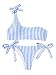 Yuson Girl Conjuntos De Bikini Rayas Talle Alto Retro Brasileños Mujer Sexy...