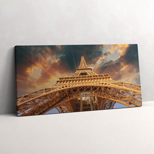 Tableau sur toile Tour Eiffel Wallfluent 140x70 cm art mural grand format