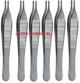 6 Premium Grade Adson Brown Tissue Forceps ENT Surgical Instruments-Excellent