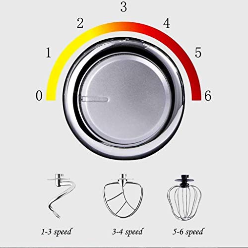 AYDQC Stand Hand Mixer Gießen Schild Eier Beater Teig Mixer Stand Mixer 4L in Küche Neigungkopf mit Edelstahlschale… – Bild 3