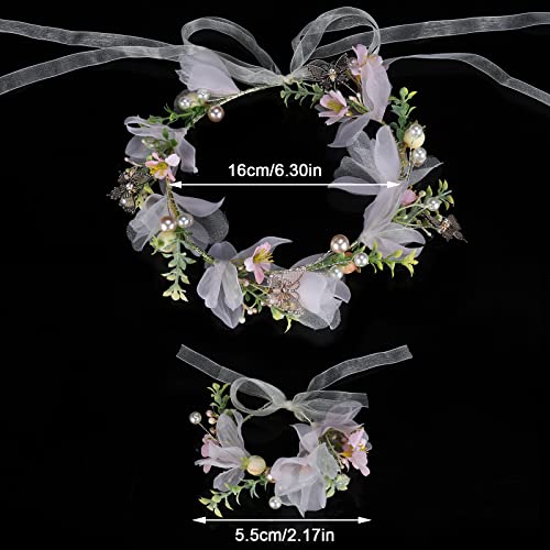 Coroncina di Fiori, Fiori per Capelli, GuKKK Donna...