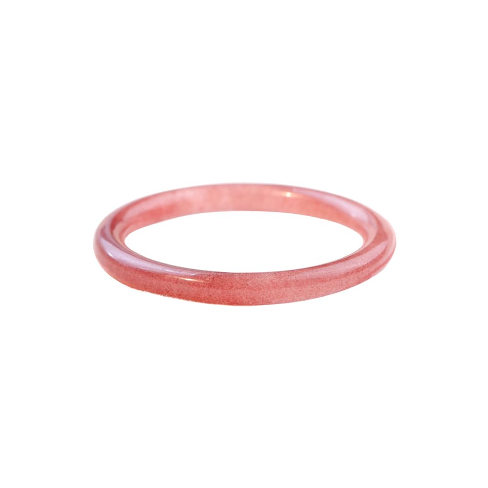 SnamicE Strawberry Crystal Jade Bangle for Women Good Luck Bangle Woman Narrow Pink Crystal Bangle Bracelet Healing Crystal Chakra Bracelet Woman Birthday Christmas,