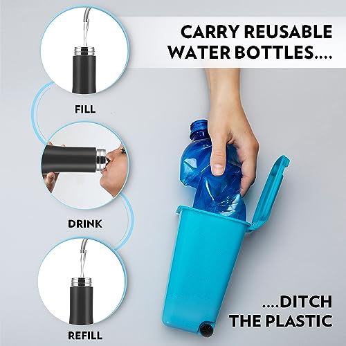 Image of Borosil 1000 ml Hydra 3pc Set of Swan Stainless Steel Water Bottle | ISI Certified, Made in India Bottle | Single Wall, Leakproof, BPA Free| Bottle for Office, School, College & Gym | 1 Year Warranty