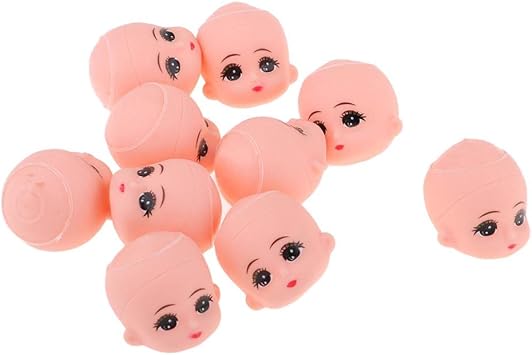 Esquirla 10 Pieces Big Eyes Baby Sculpt Without Hair Keychain Baby Toy DIY Custom Body Parts