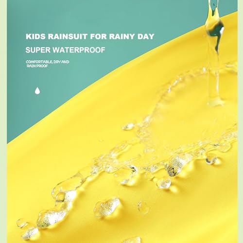 Toddler Rain Suit for Boys Girls One Piece Coverall Rain Jacket Kids Puddle Suit4