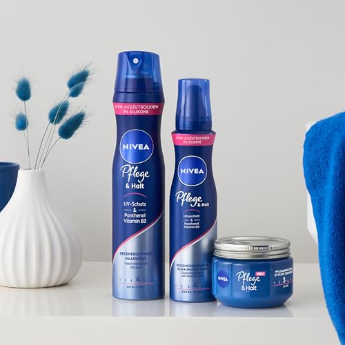 Foto von NIVEA Haargel, einfaches Haarstyling für natürlich aussehende Looks mit starkem Halt, Styling Gel mit Vitamin B3, Pflege & Halt Pflegendes Styling Creme Gel (150 ml)